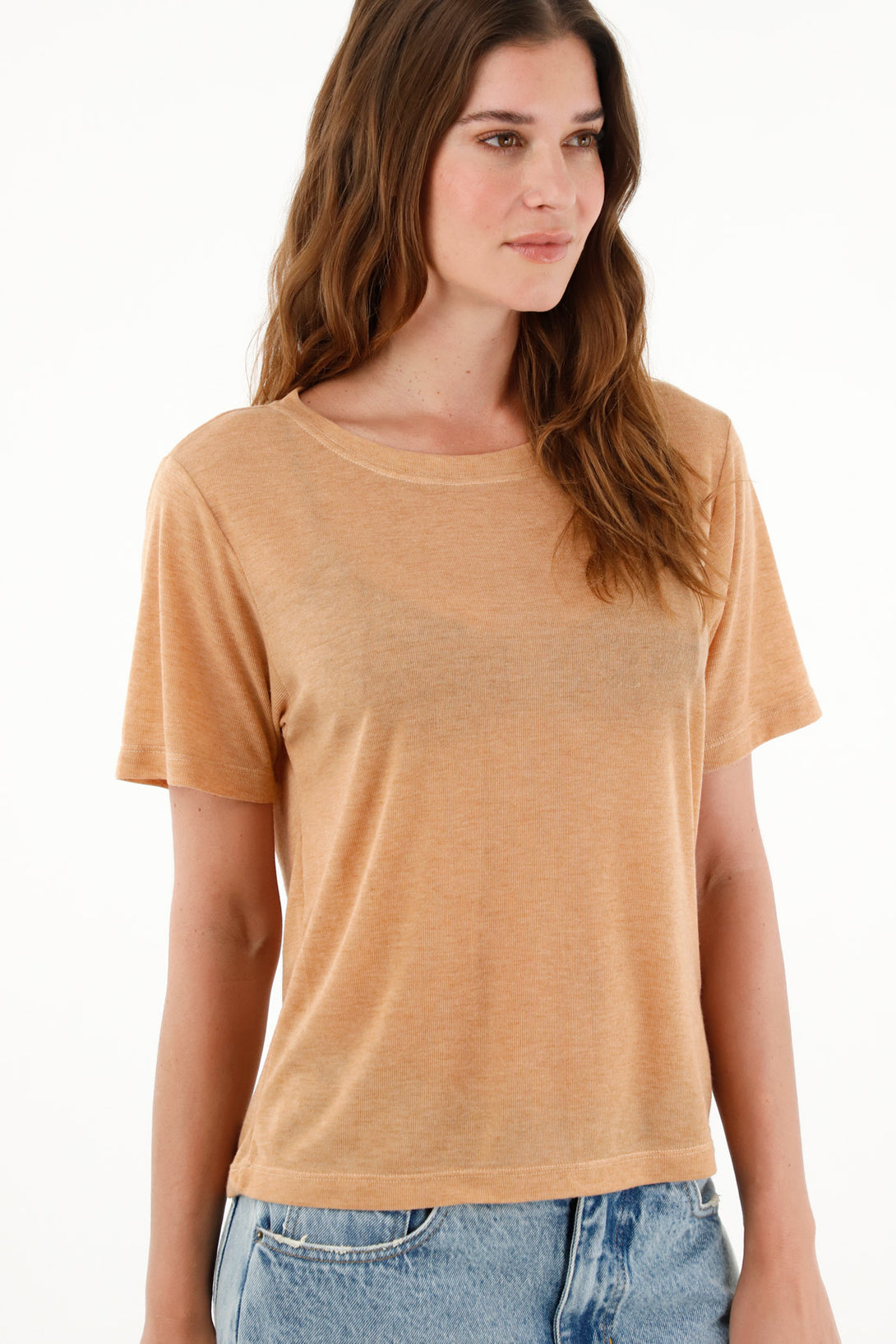 Women's Orange Short-Sleeve T-Shirt