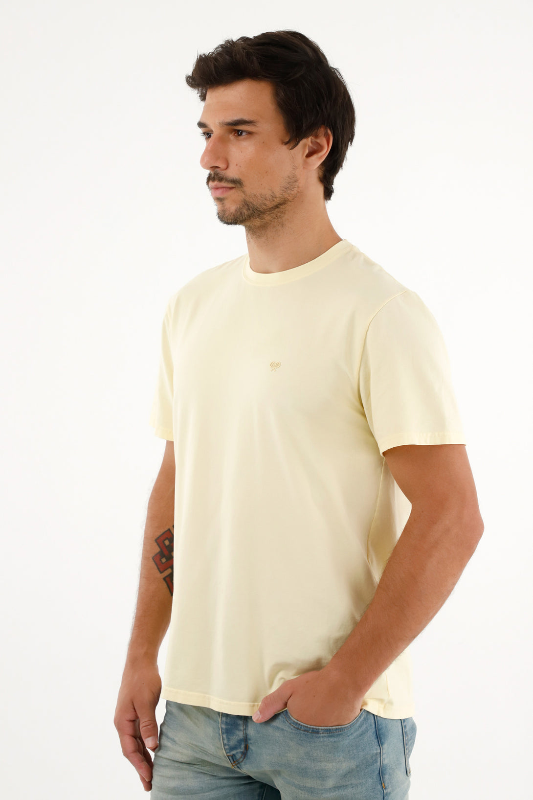 Men's yellow short sleeve t-shirt