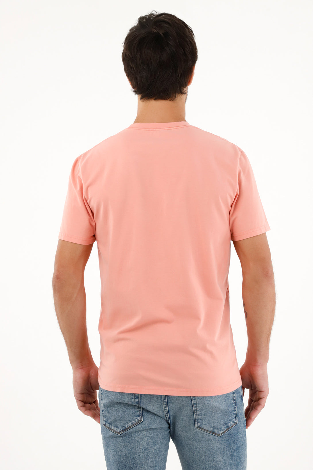 Men's orange t-shirt with racket print