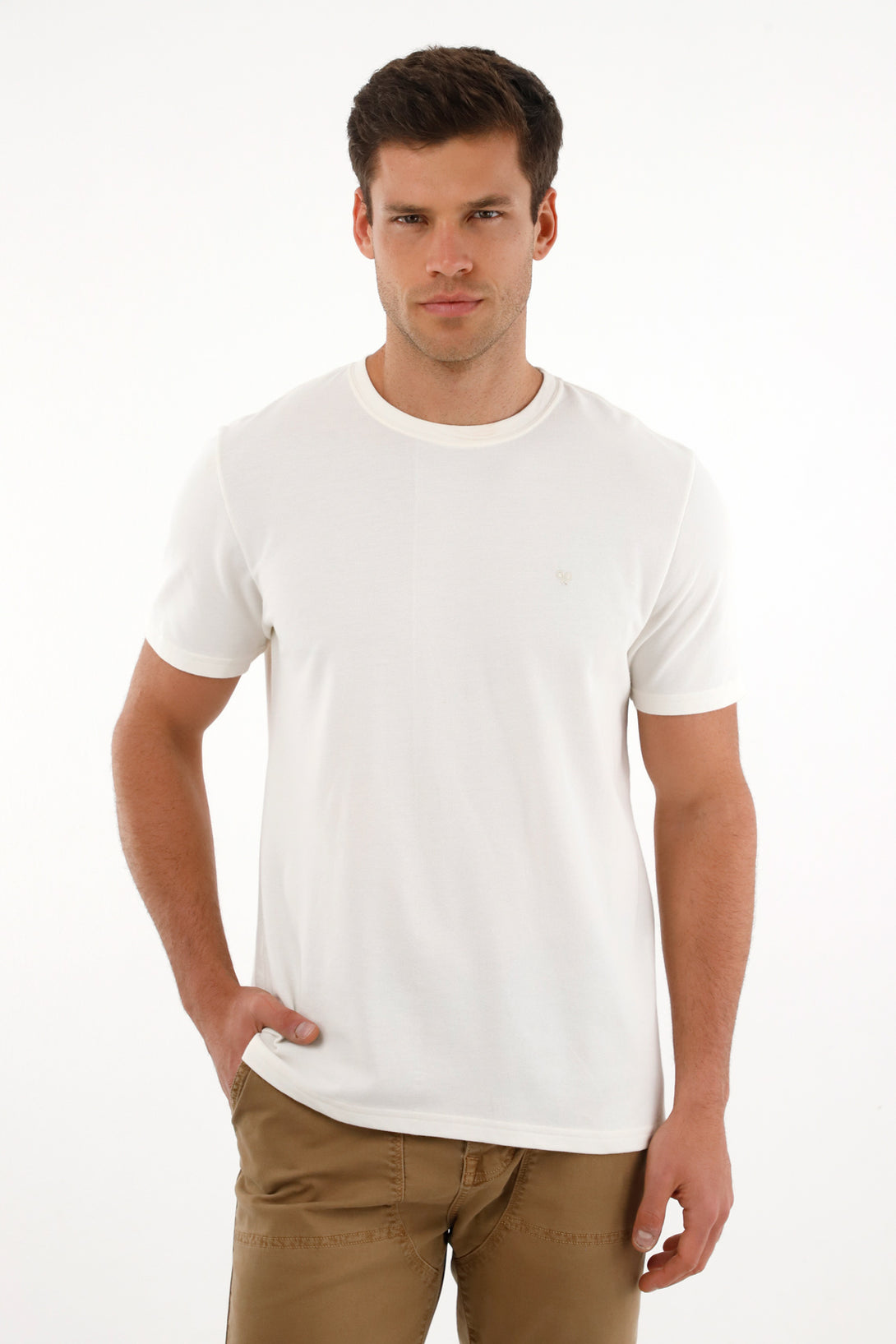 Men's Crew Neck Off-White T-Shirt