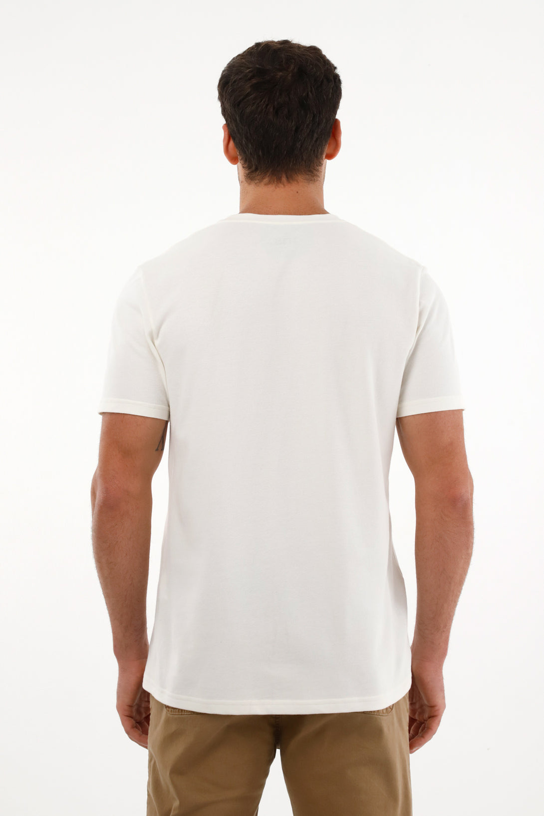 Men's Crew Neck Off-White T-Shirt