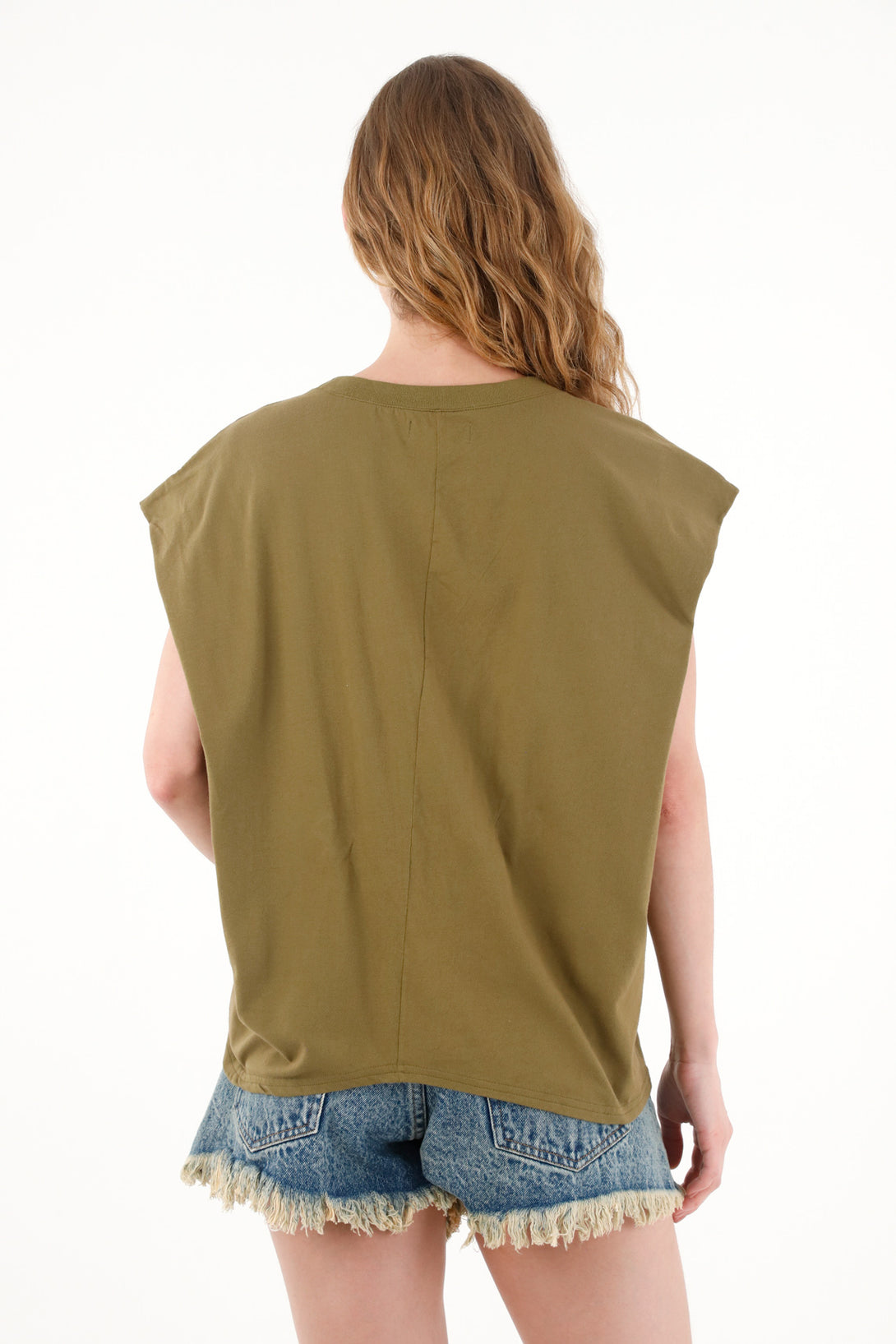 Women's Green Crew Neck T-Shirt