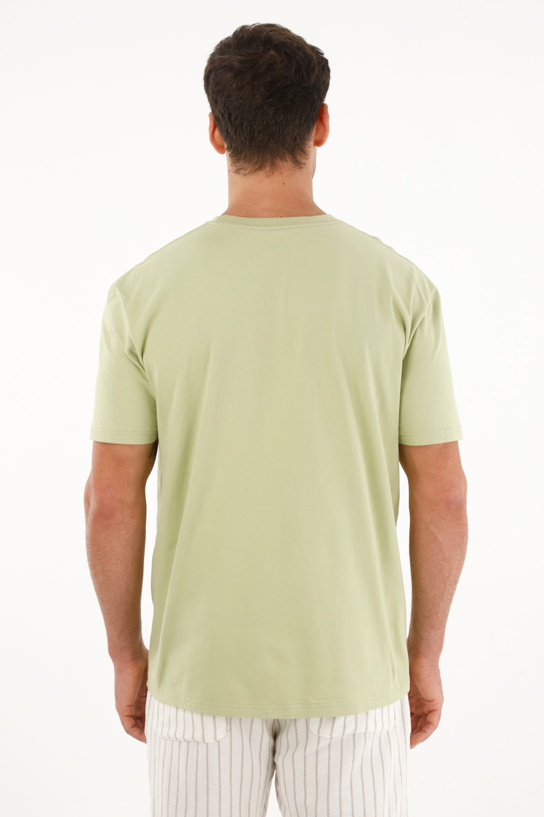 Camiseta oversize verde manga corta para hombre