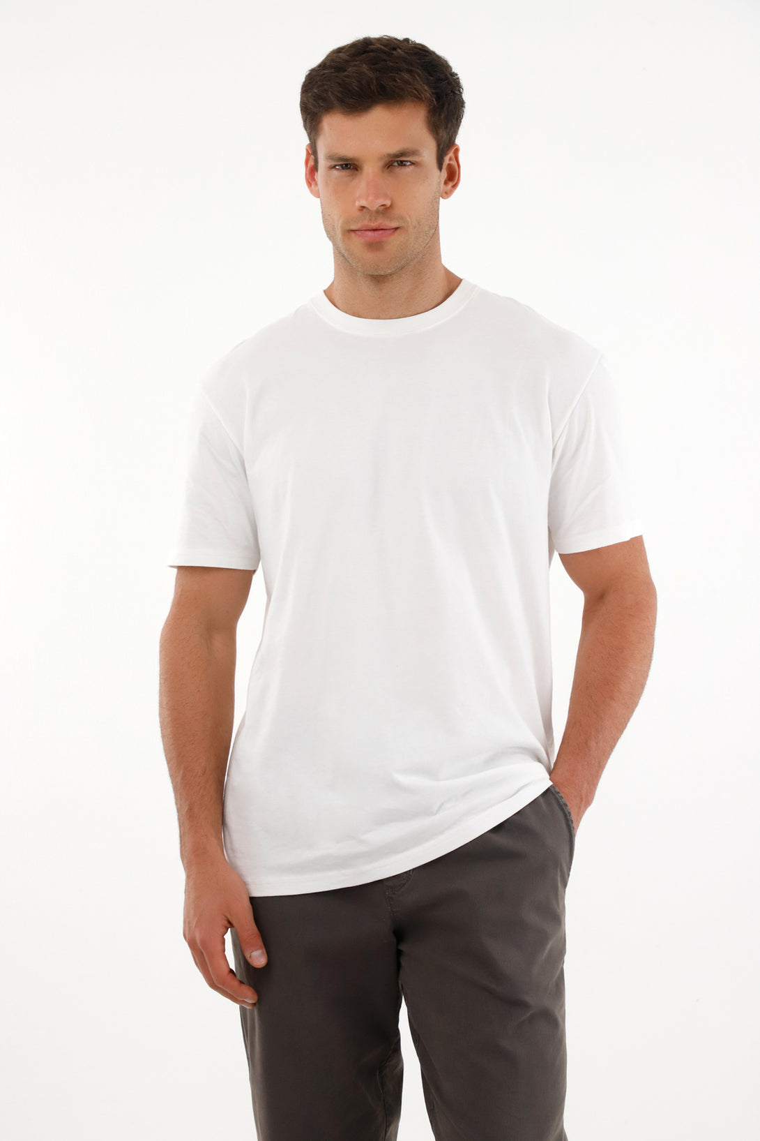 Men's Oversized Short Sleeve Cream T-Shirt