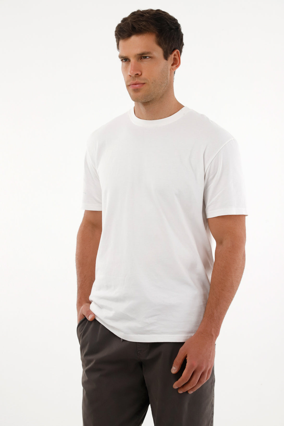 Men's Oversized Short Sleeve Cream T-Shirt