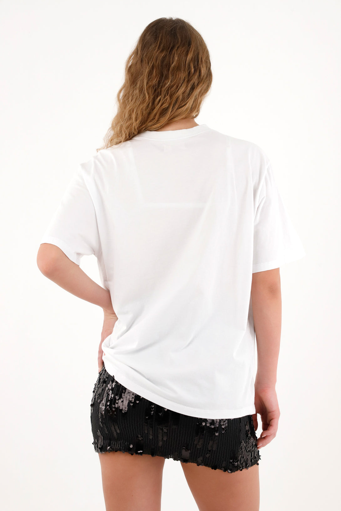 Women's Oversized White Basic T-Shirt