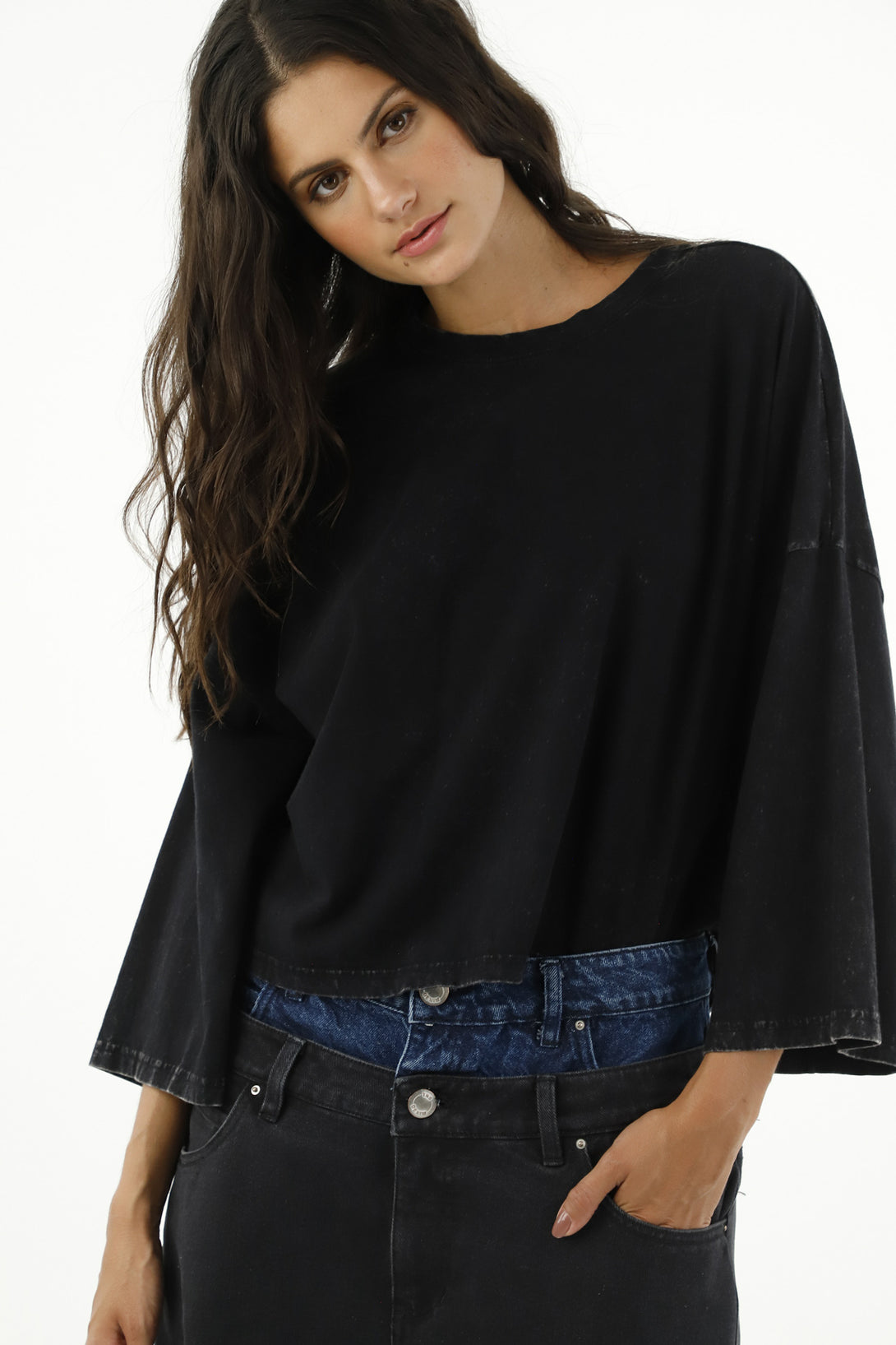 Women's Long Sleeve Black Tee