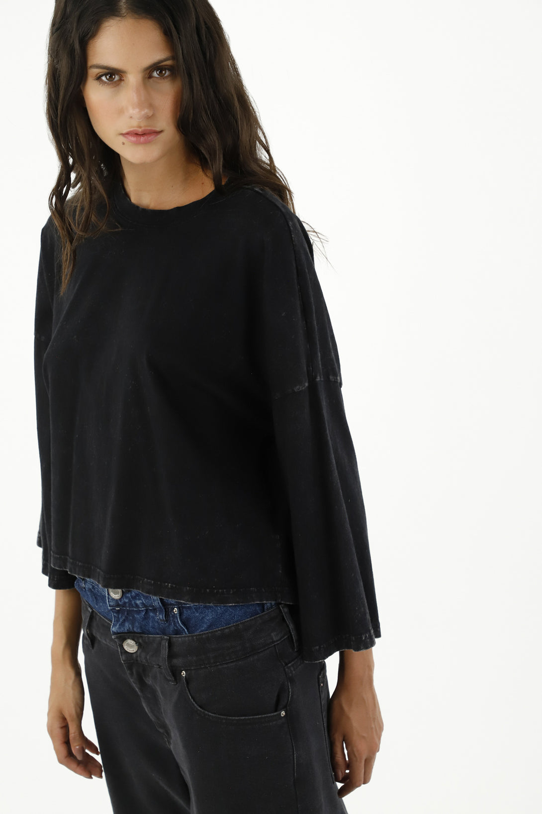 Women's Long Sleeve Black Tee