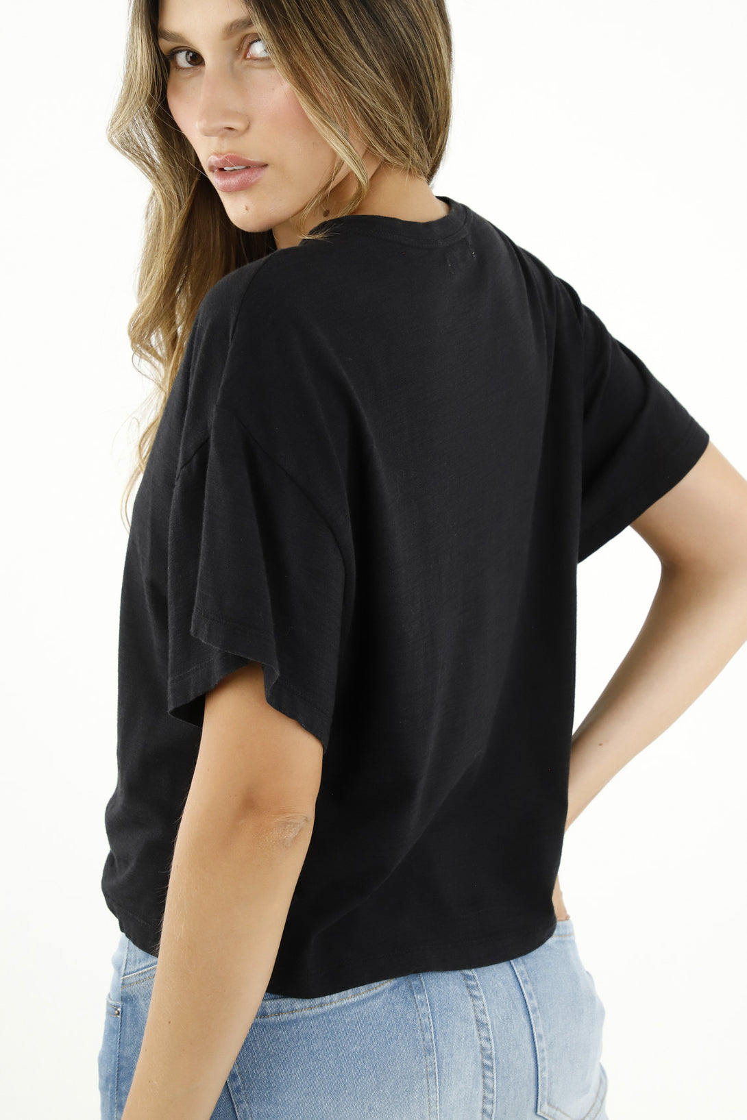 Camiseta oversize negra para mujer