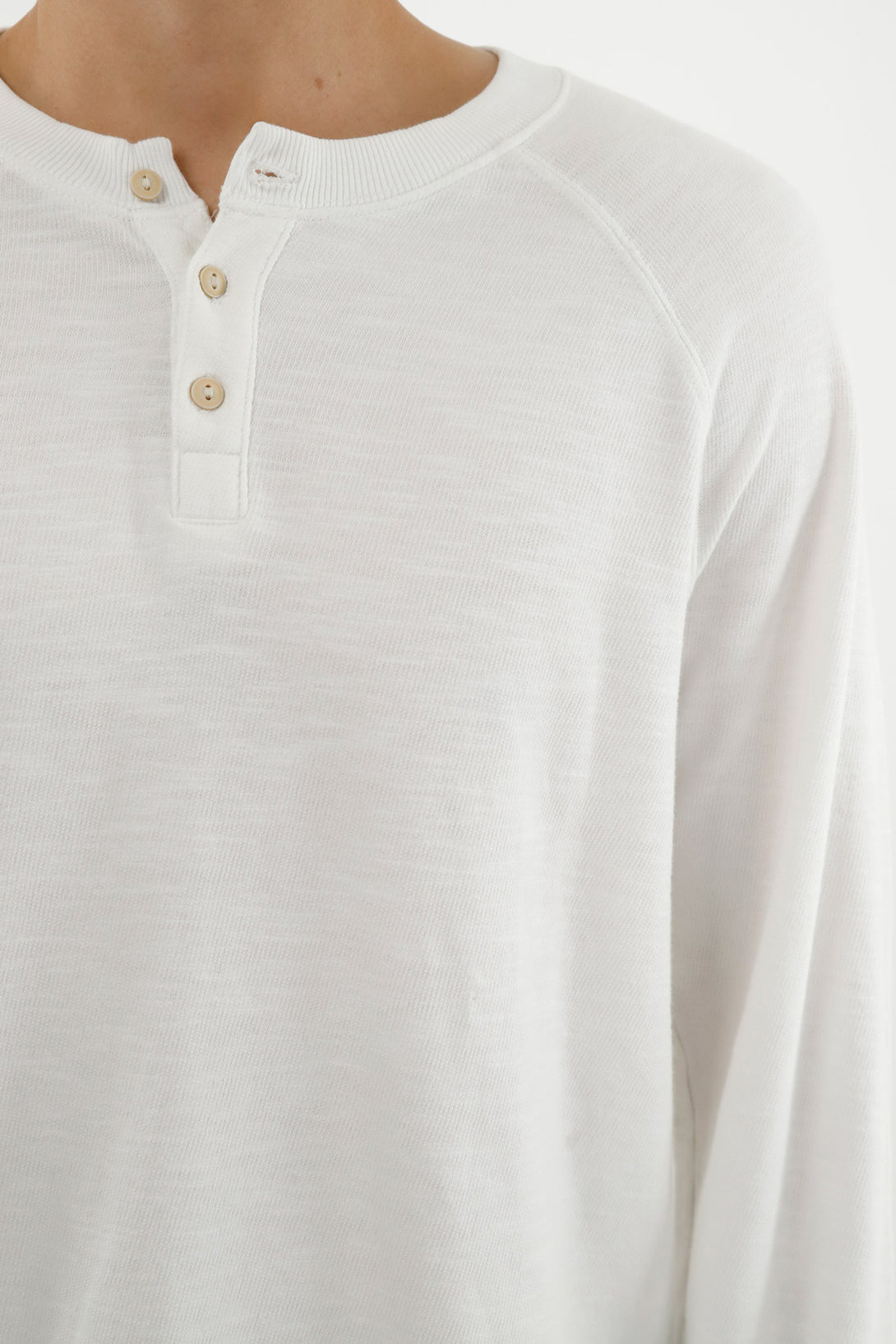 Men's White Neru Collar T-Shirt