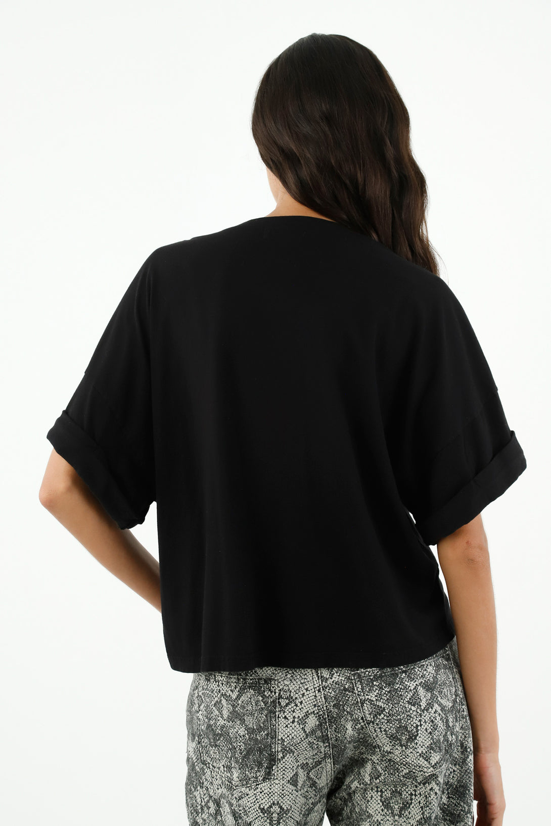 Camiseta oversize negra para mujer