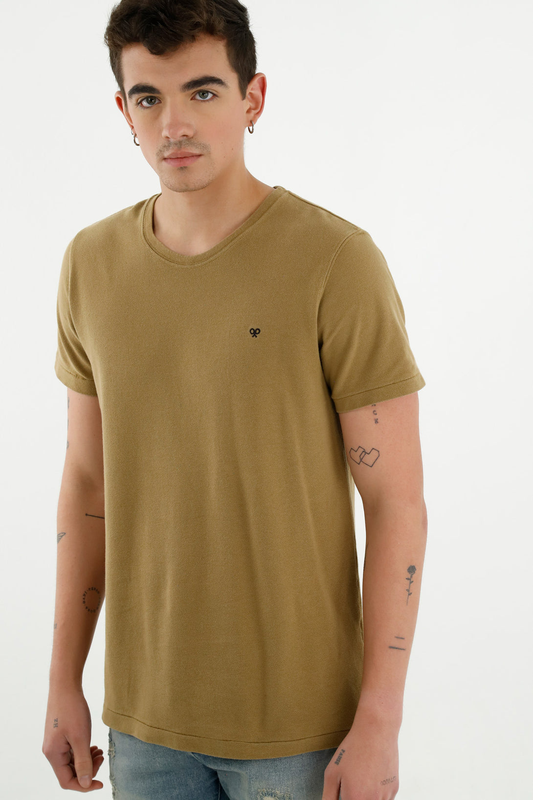 Men's Brown Short-Sleeve T-Shirt