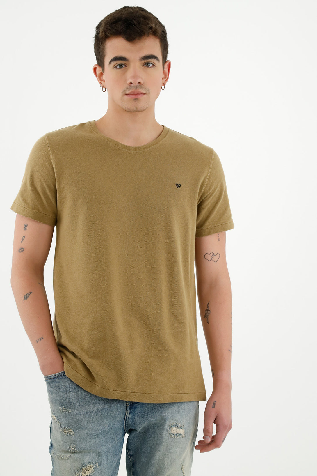 Men's Brown Short-Sleeve T-Shirt