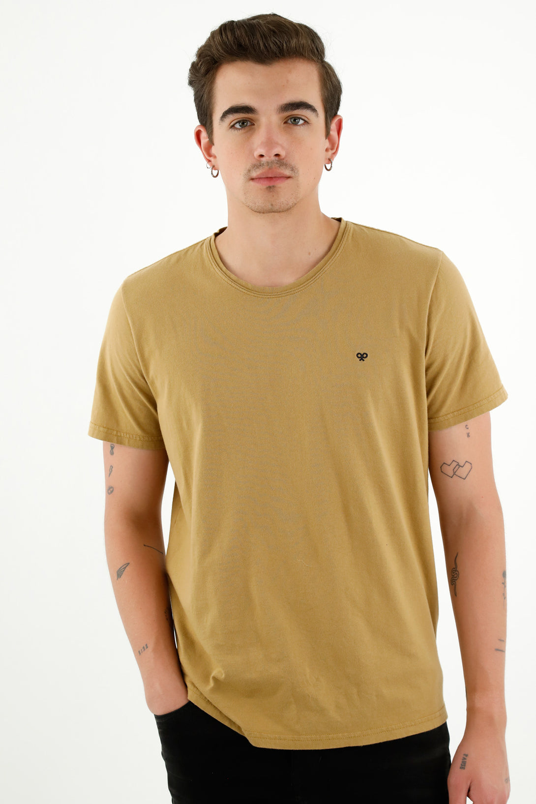 Men's Brown Short-Sleeve T-Shirt