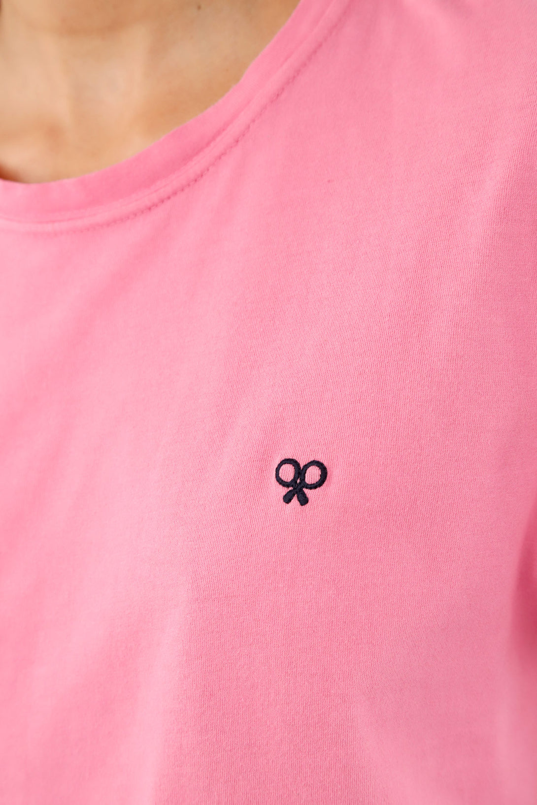 Unisex Pink Mini Embroidered T-Shirt