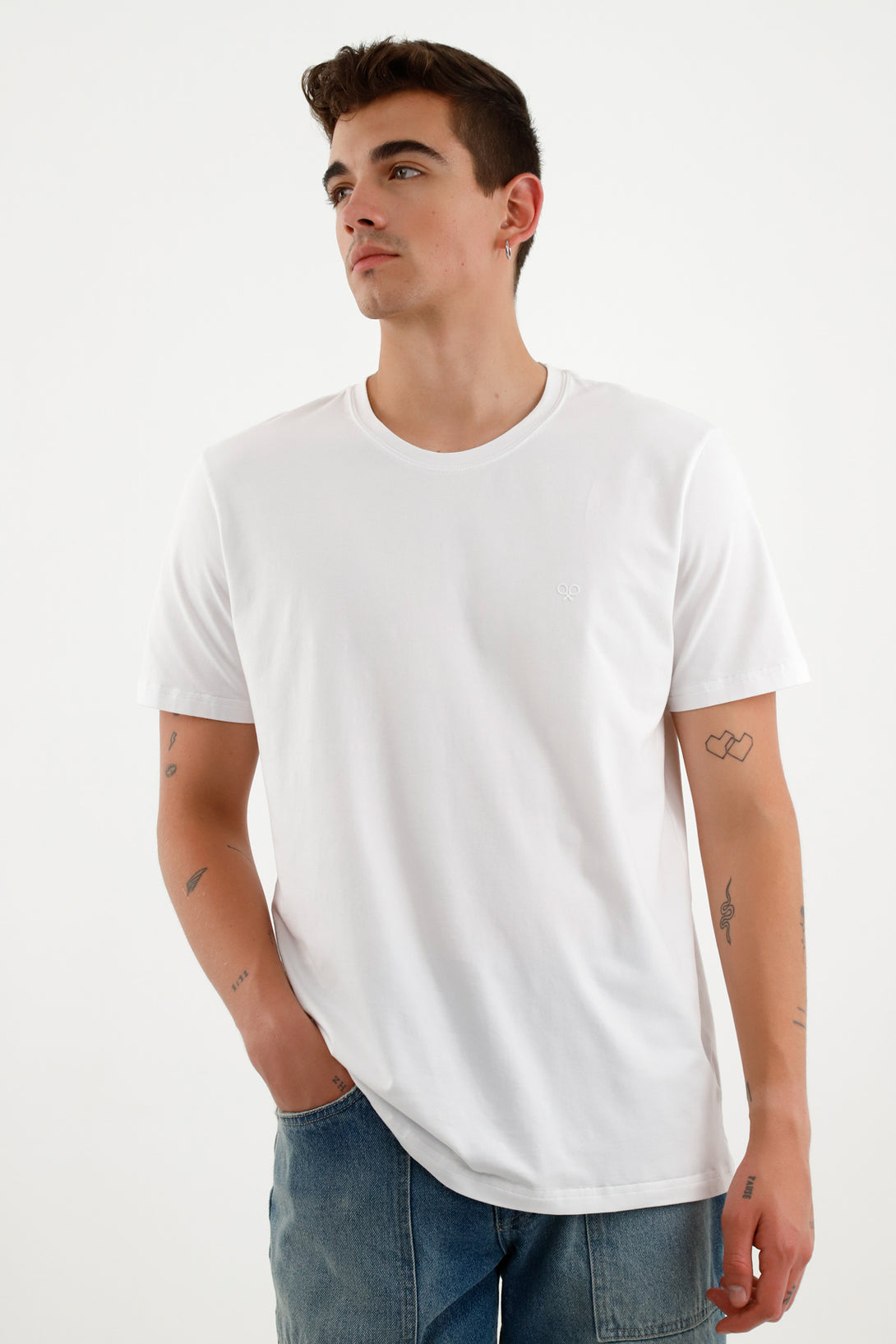 Camiseta básica blanca para hombre