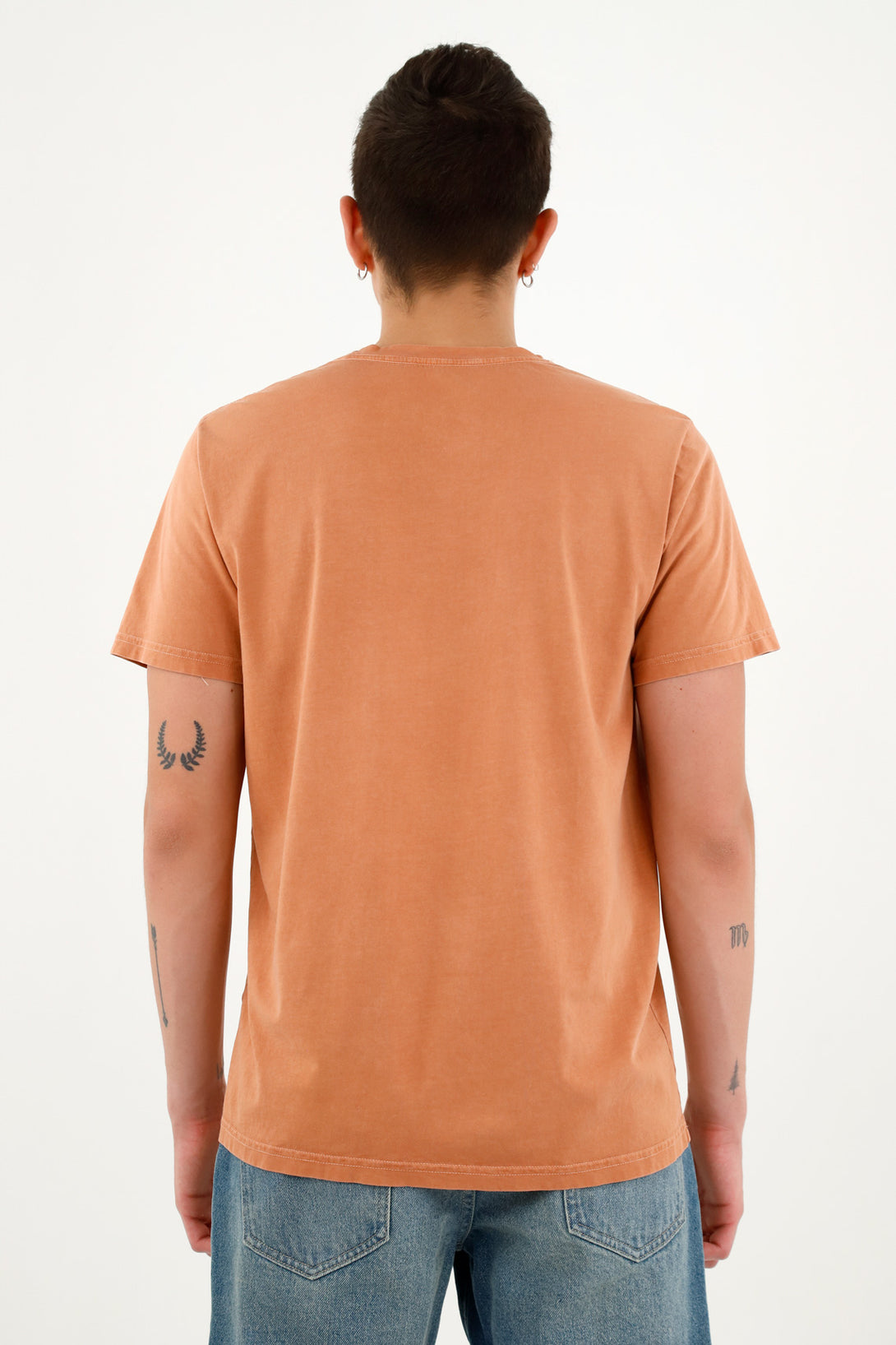 Camiseta naranja overdye para hombre