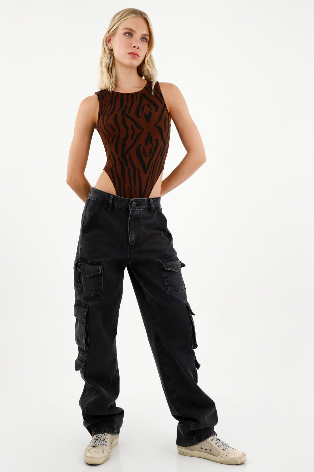 Women's Animal Print Bodysuit Shirt