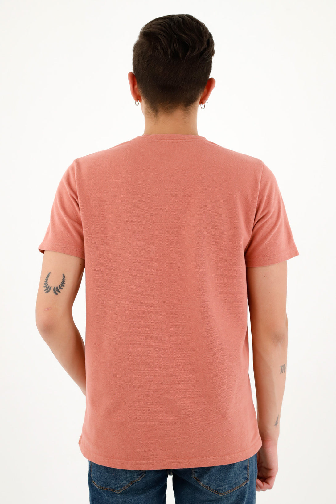 Men's Pink Tee with Patch Pocket