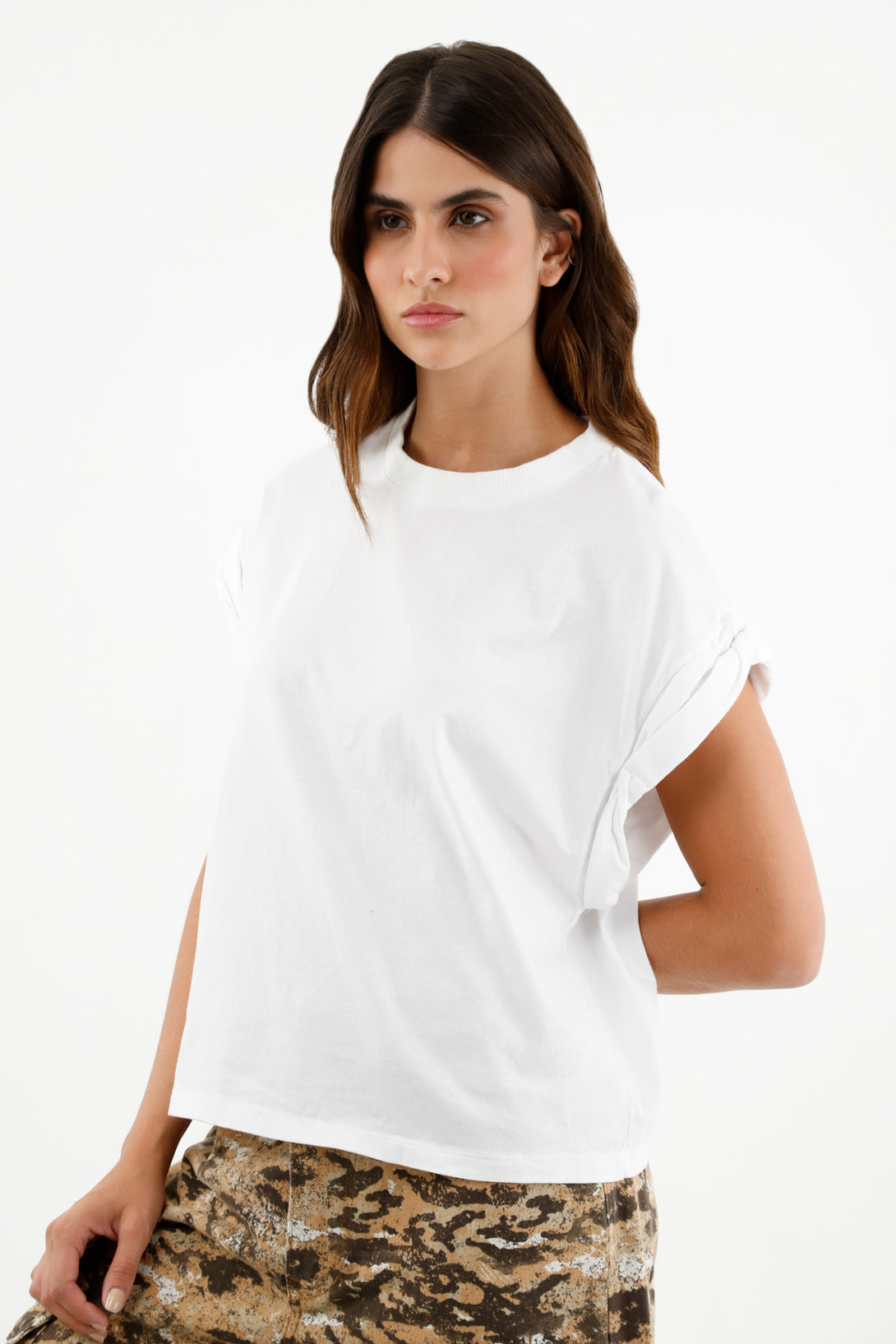 Camiseta básica blanca para mujer