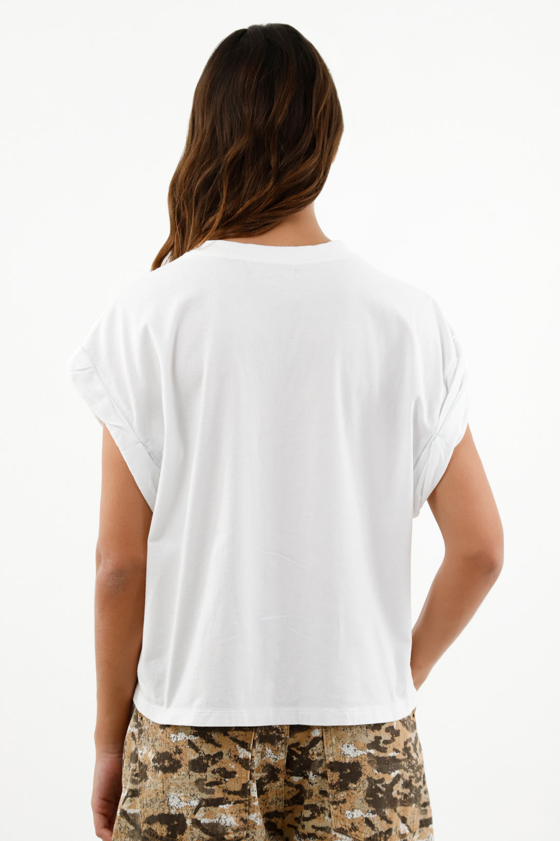 Camiseta básica blanca para mujer