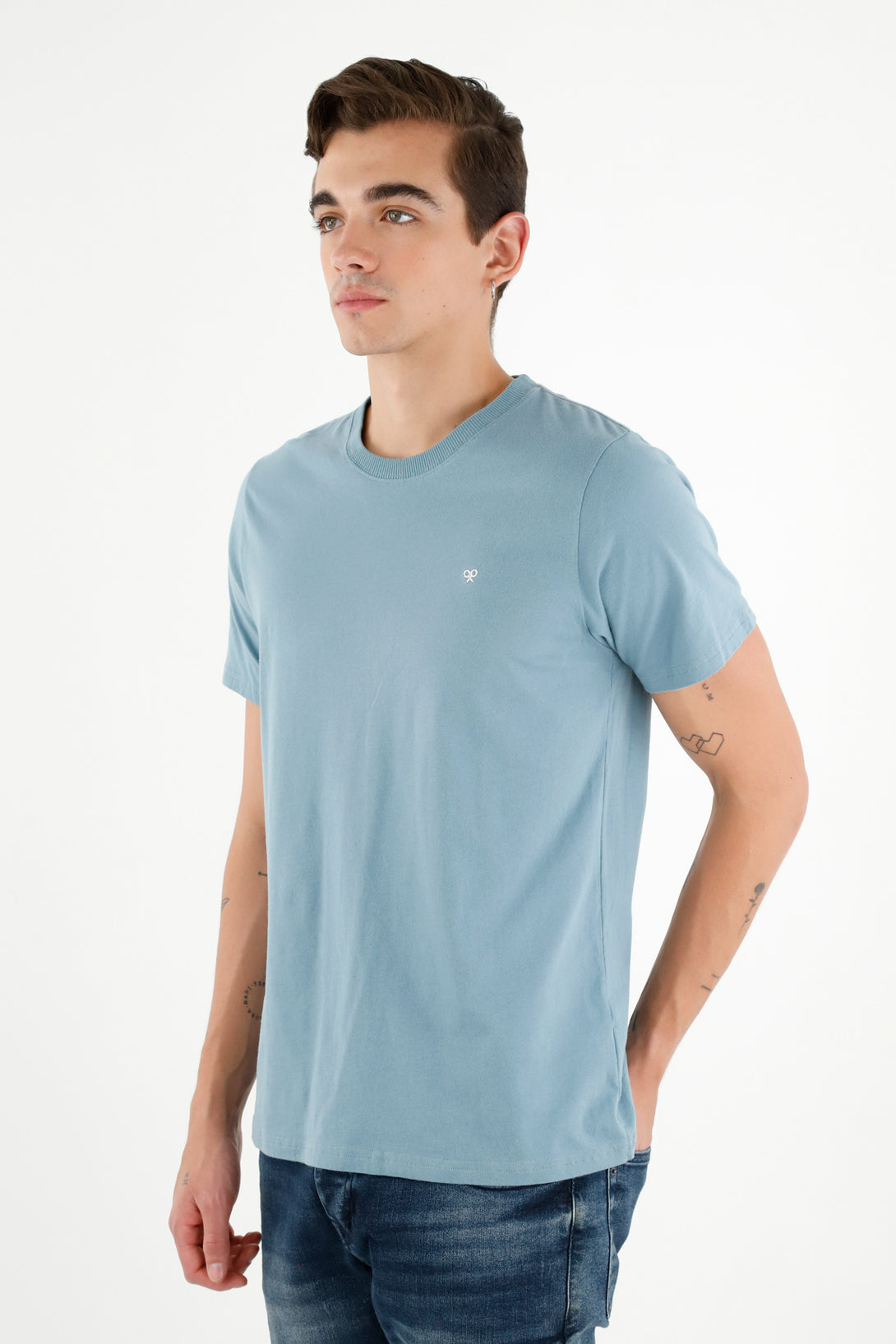 Men's Blue Short-Sleeve T-Shirt