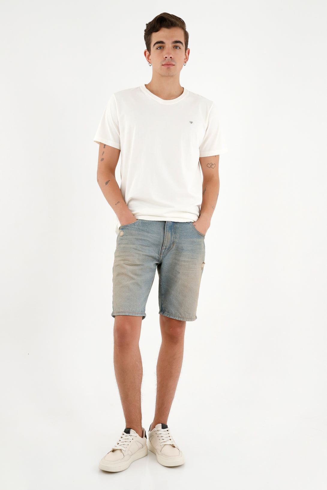 Men's Short Sleeve Beige Tee