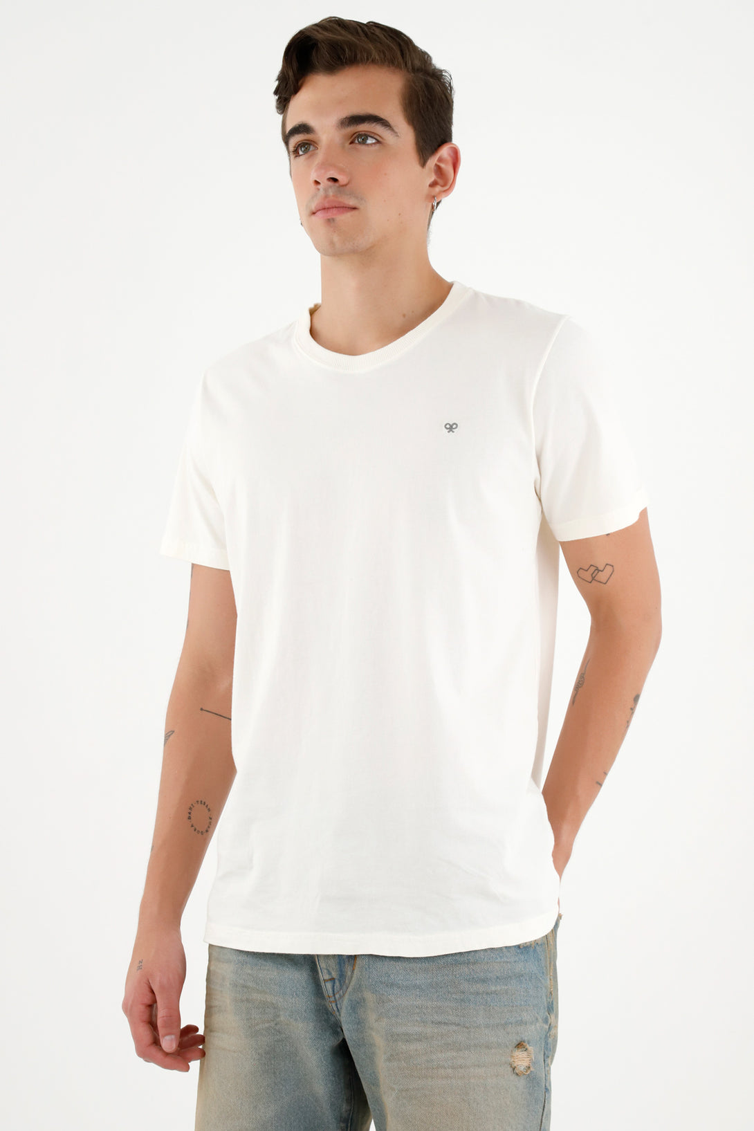 Men's Short Sleeve Beige Tee