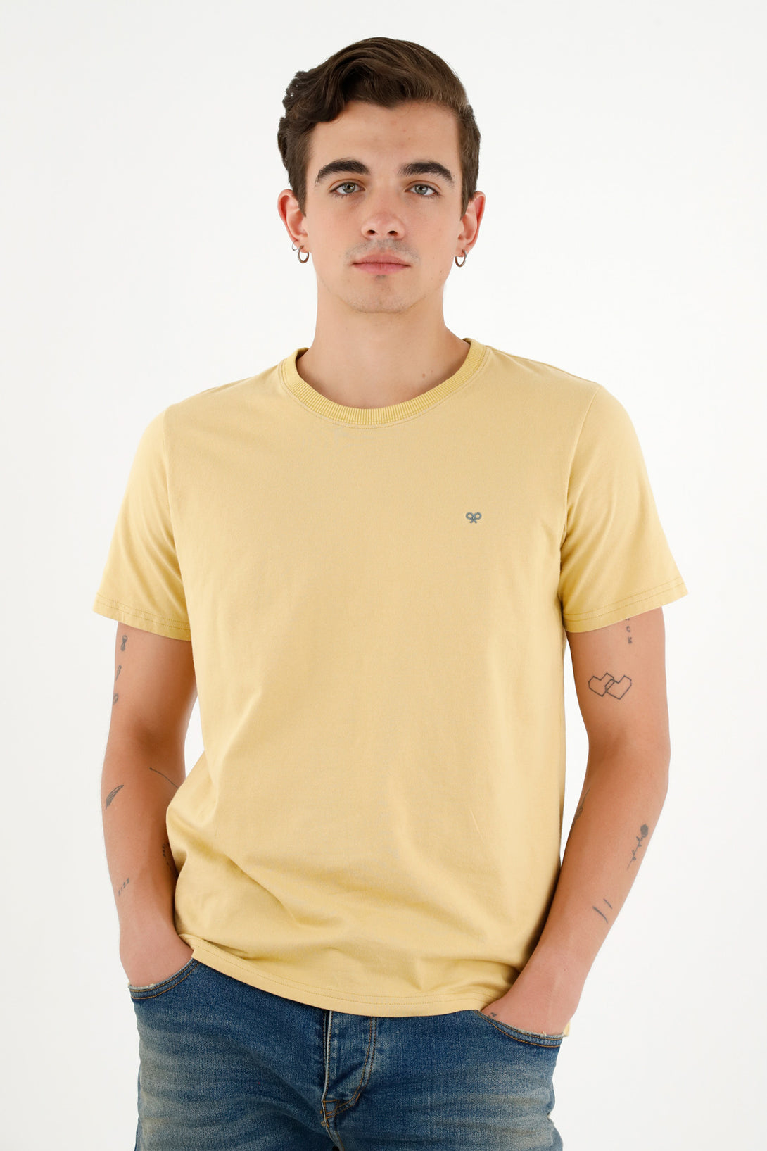 Men's Short Sleeve Yellow Tee