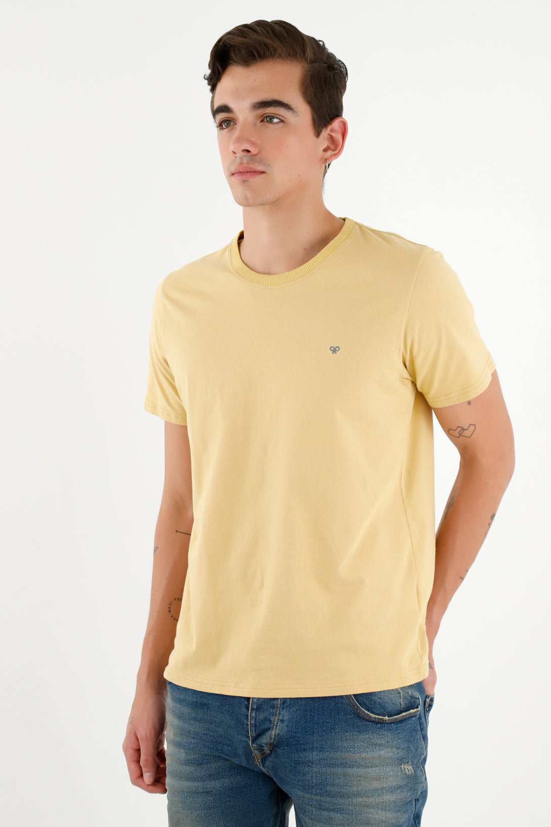 Men's Short Sleeve Yellow Tee