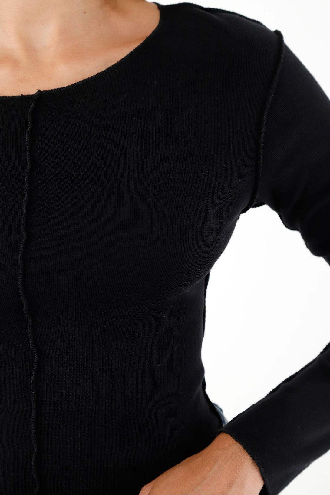 Women's Black Long Sleeve T-Shirt