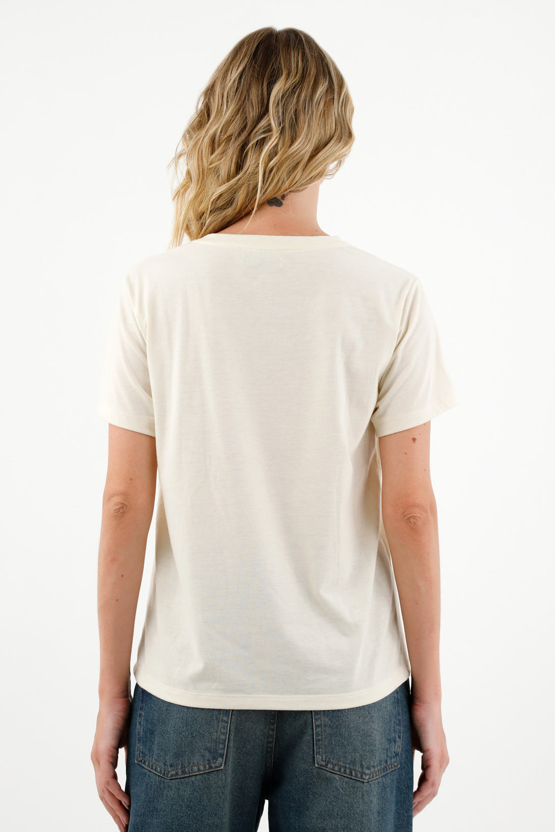 Women's Basic Ecru T-Shirt