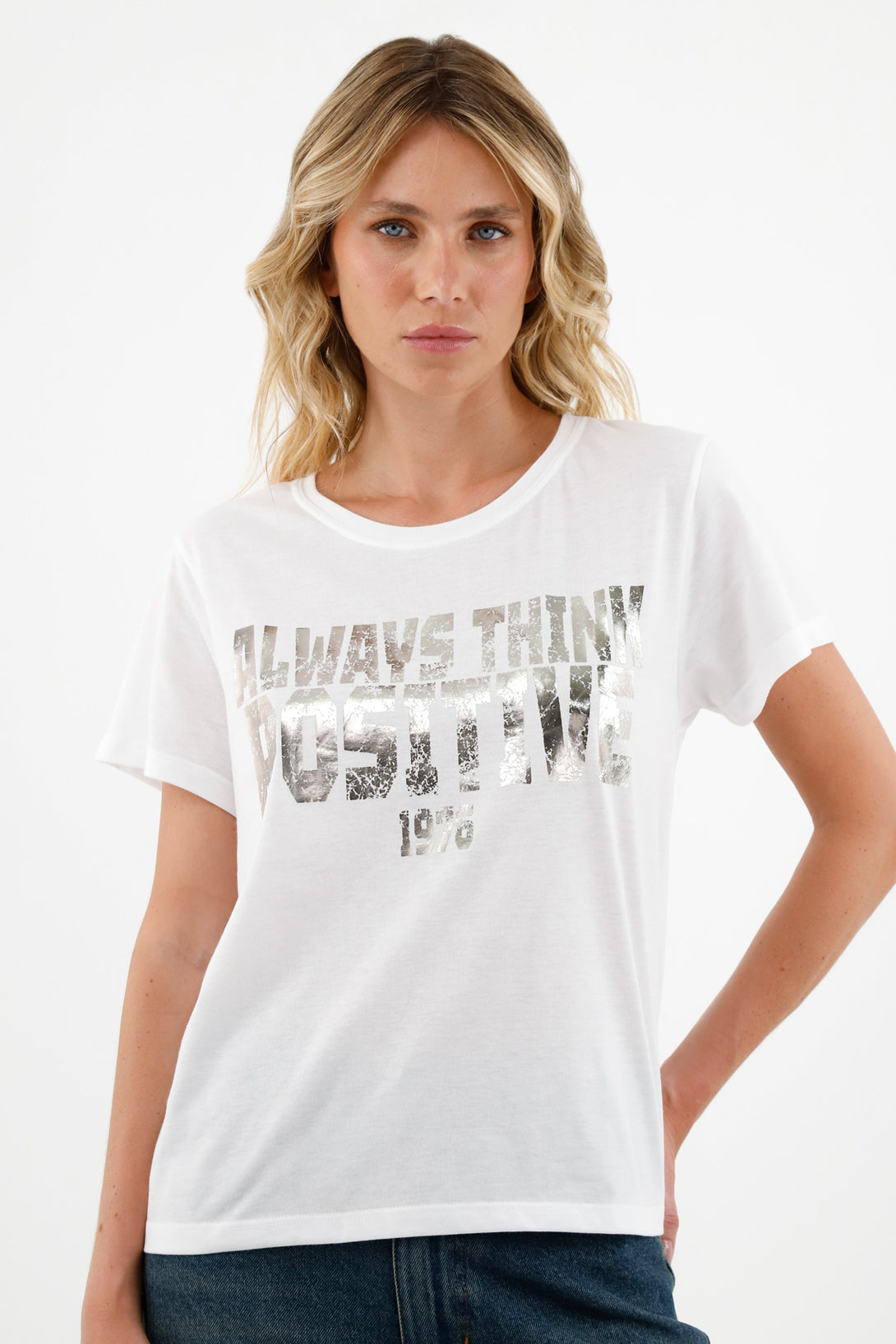 Women's White Graphic T-Shirt