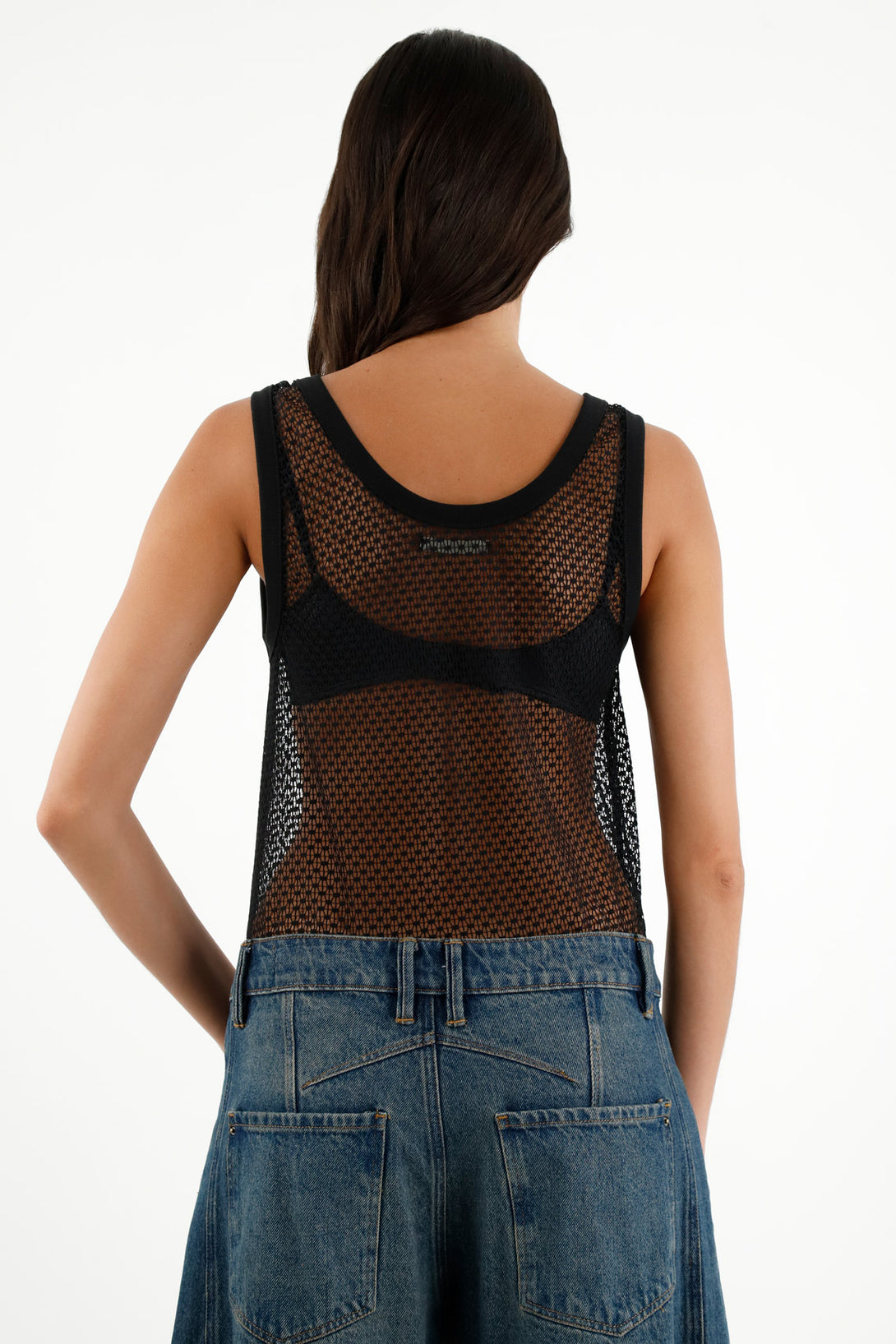 Women's Black Mesh T-Shirt