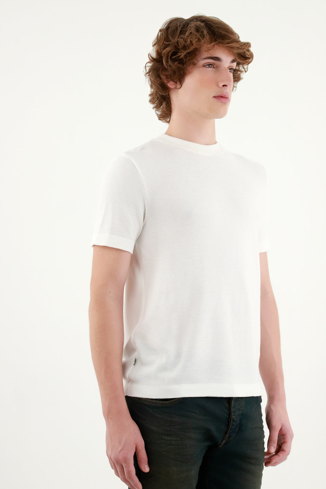 Men's Short Sleeve Beige Tee