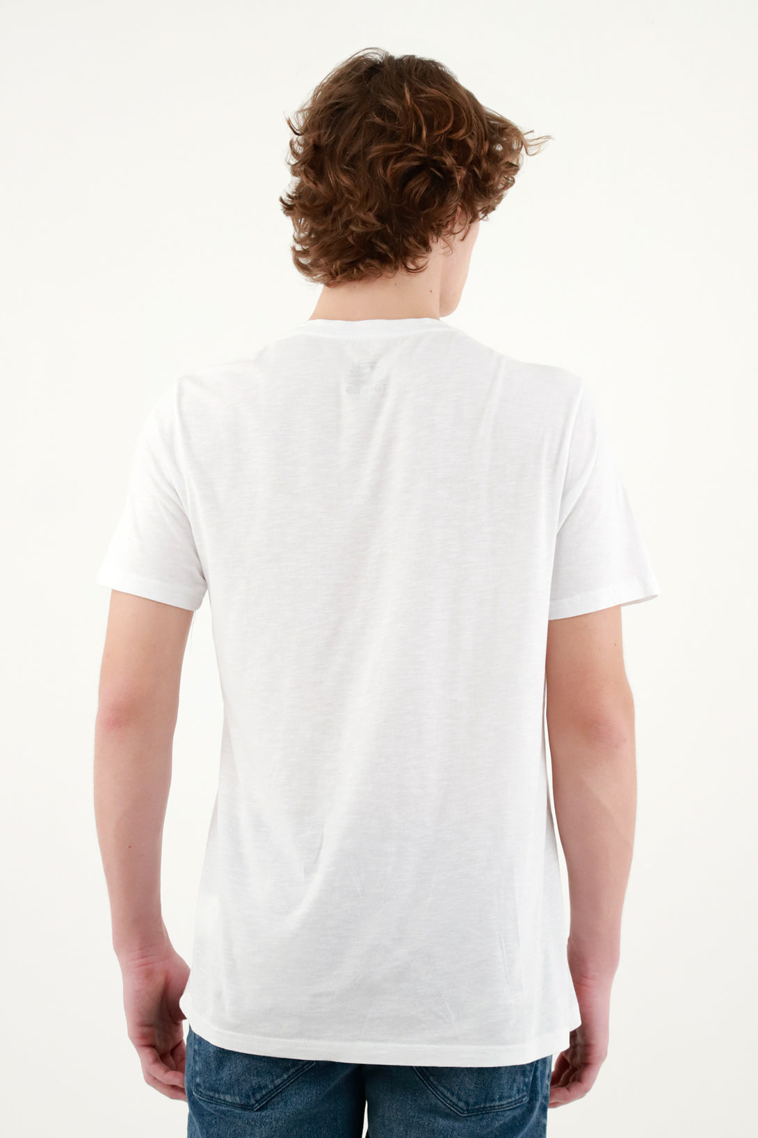 Men's White Tee with Mini Detail