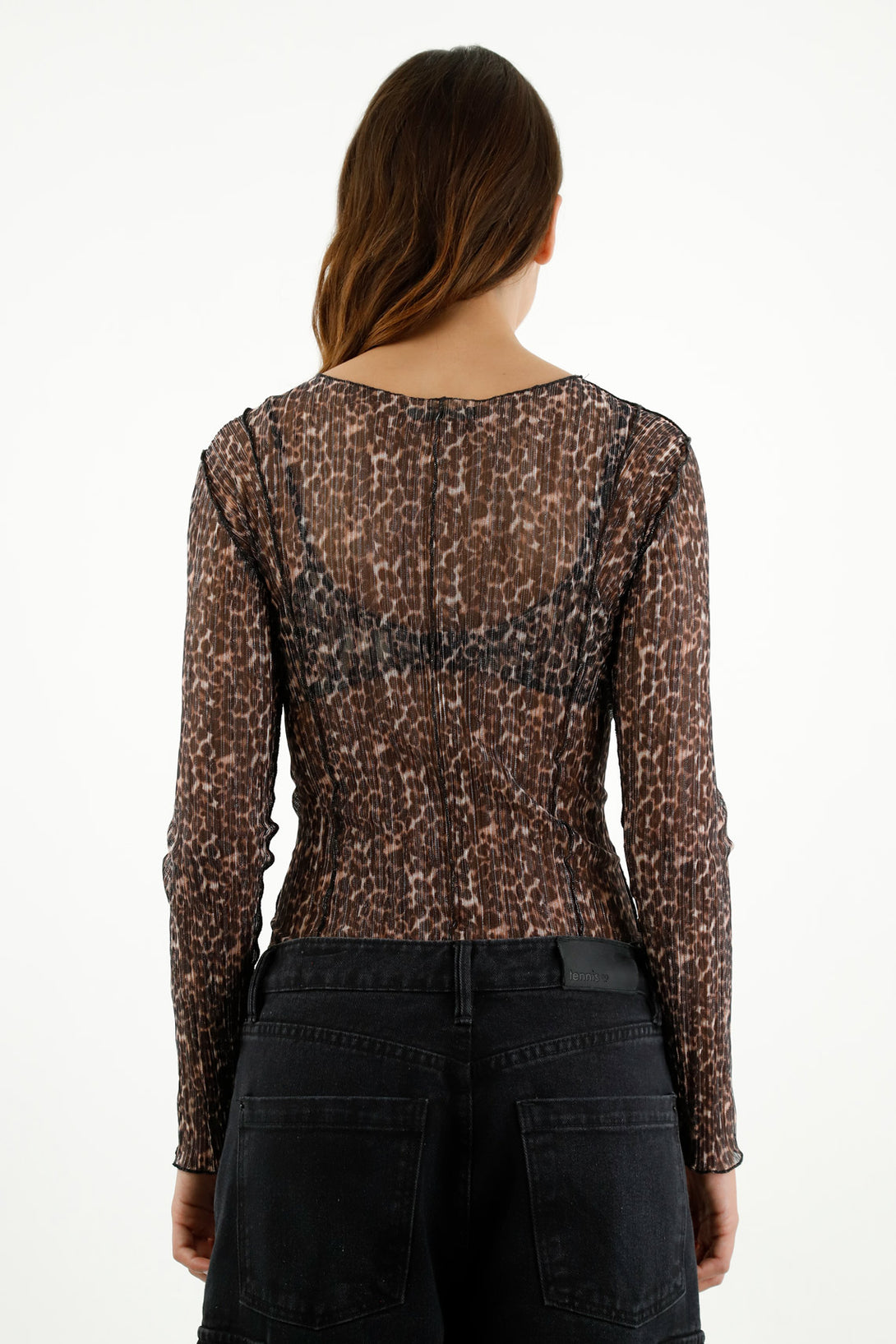 Women's Sheer Animal Print Shirt