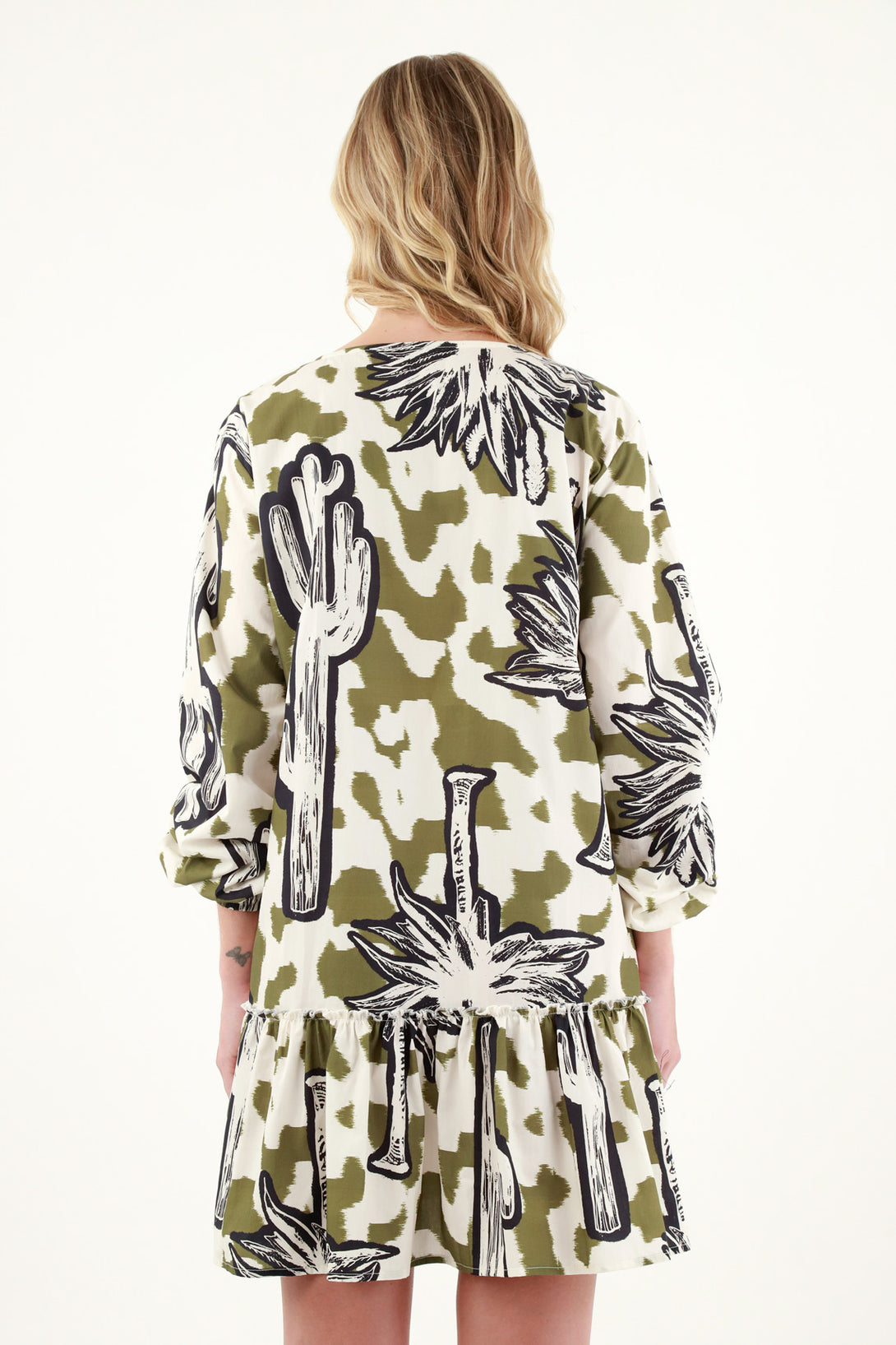 Women's Long Sleeve Printed Dress