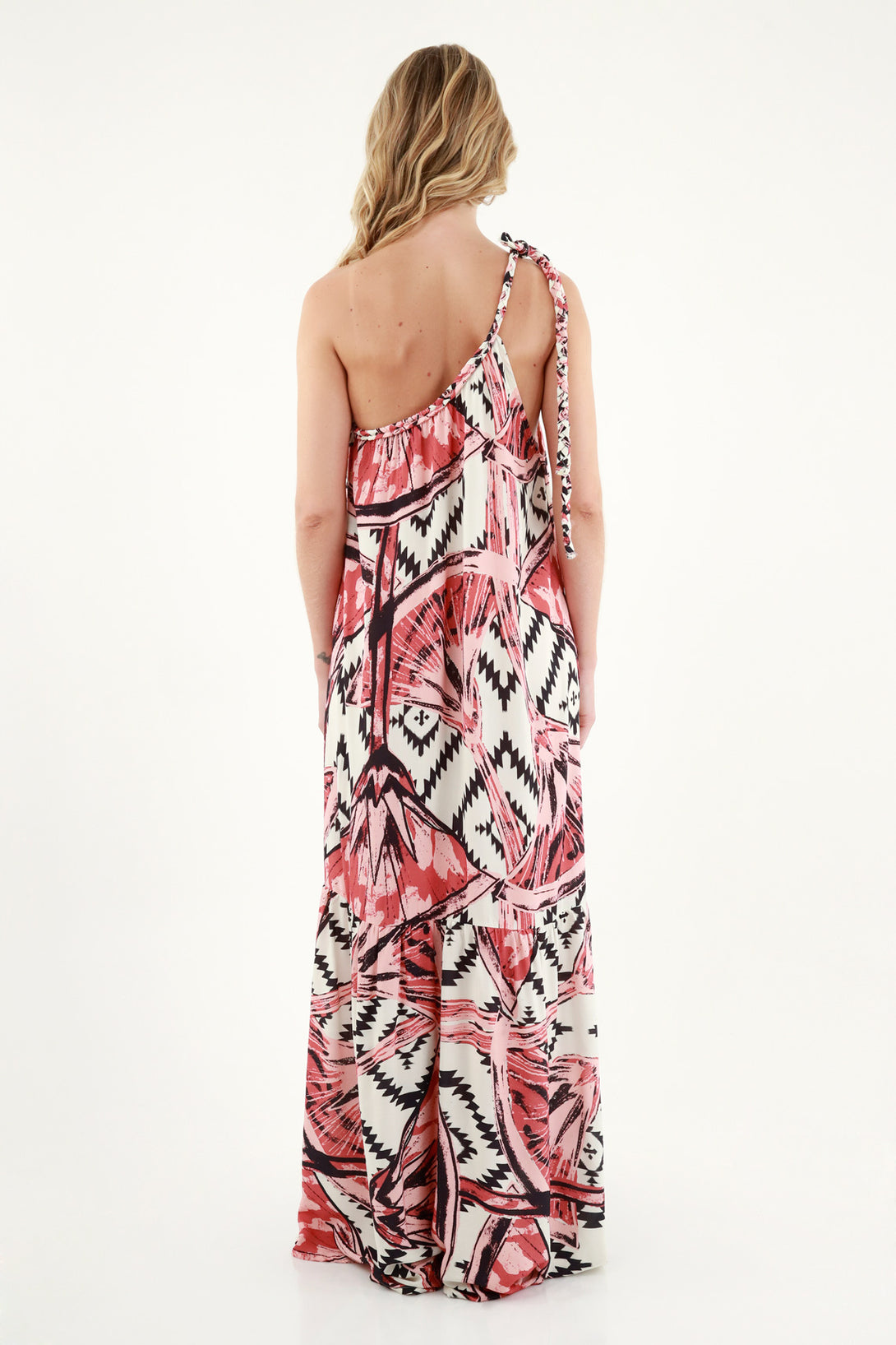 Women's One-Shoulder Printed Dress