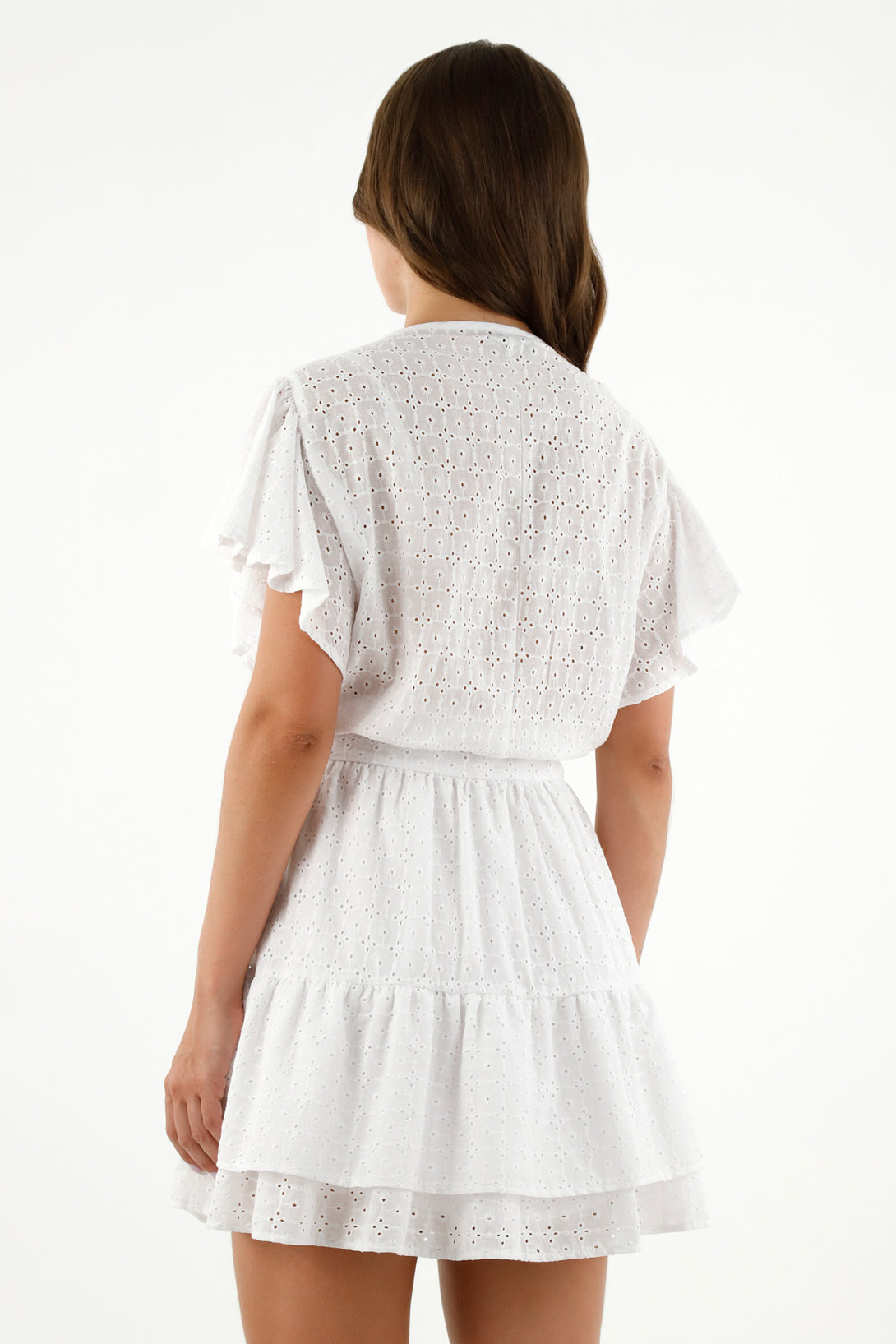 Women's White Eyelet Dress