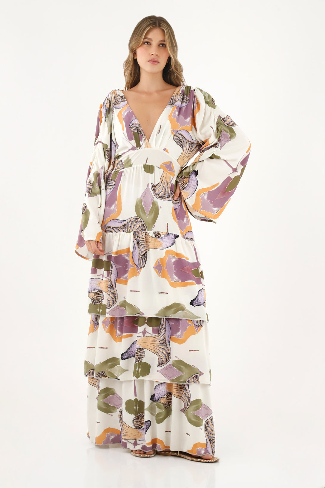 Women's Long Sleeve Printed Dress