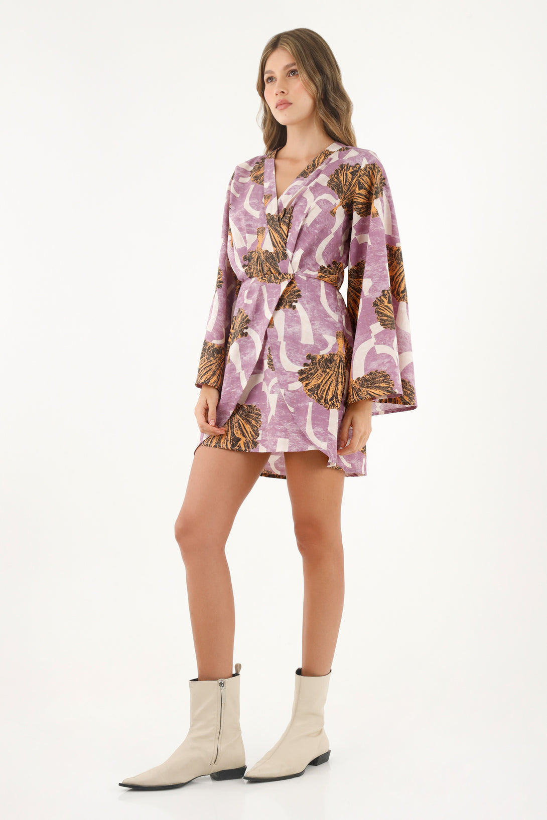 Women's Bell Sleeve Printed Dress