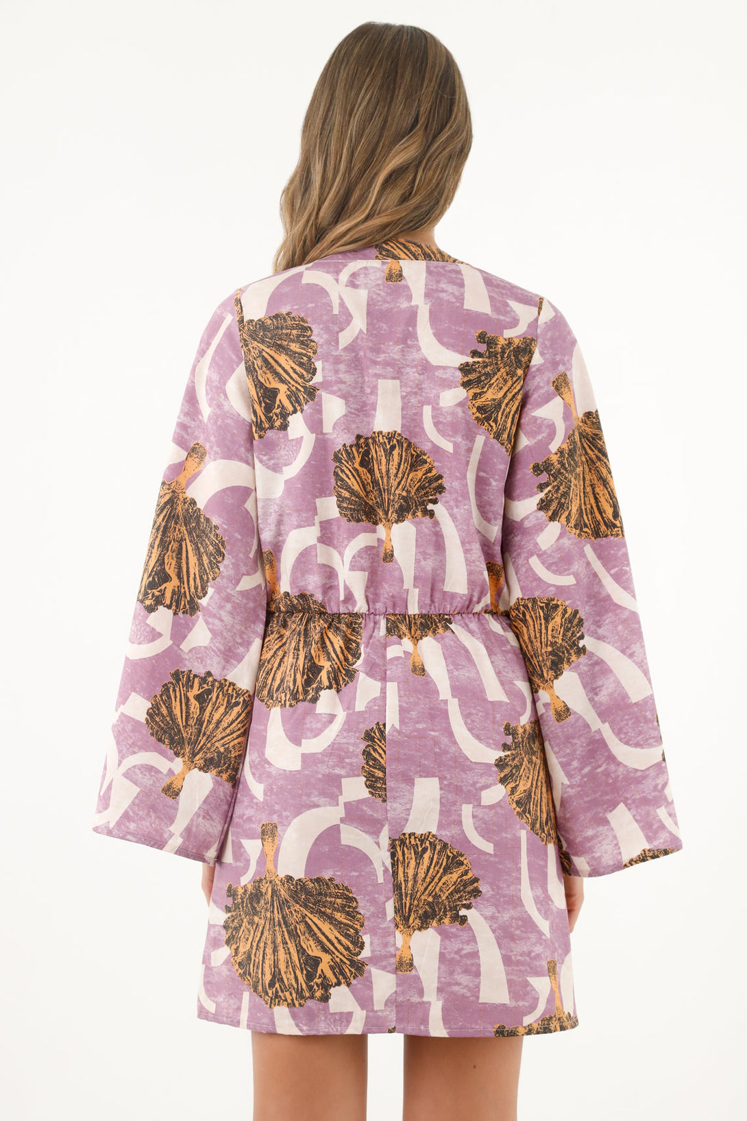 Women's Bell Sleeve Printed Dress