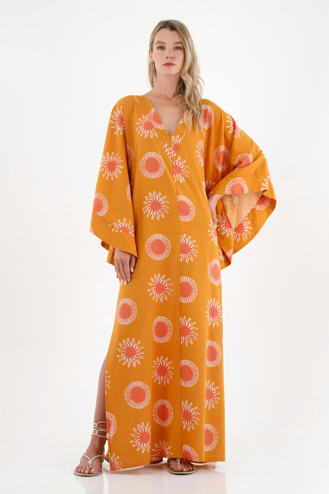 Women's Linen Printed Dress