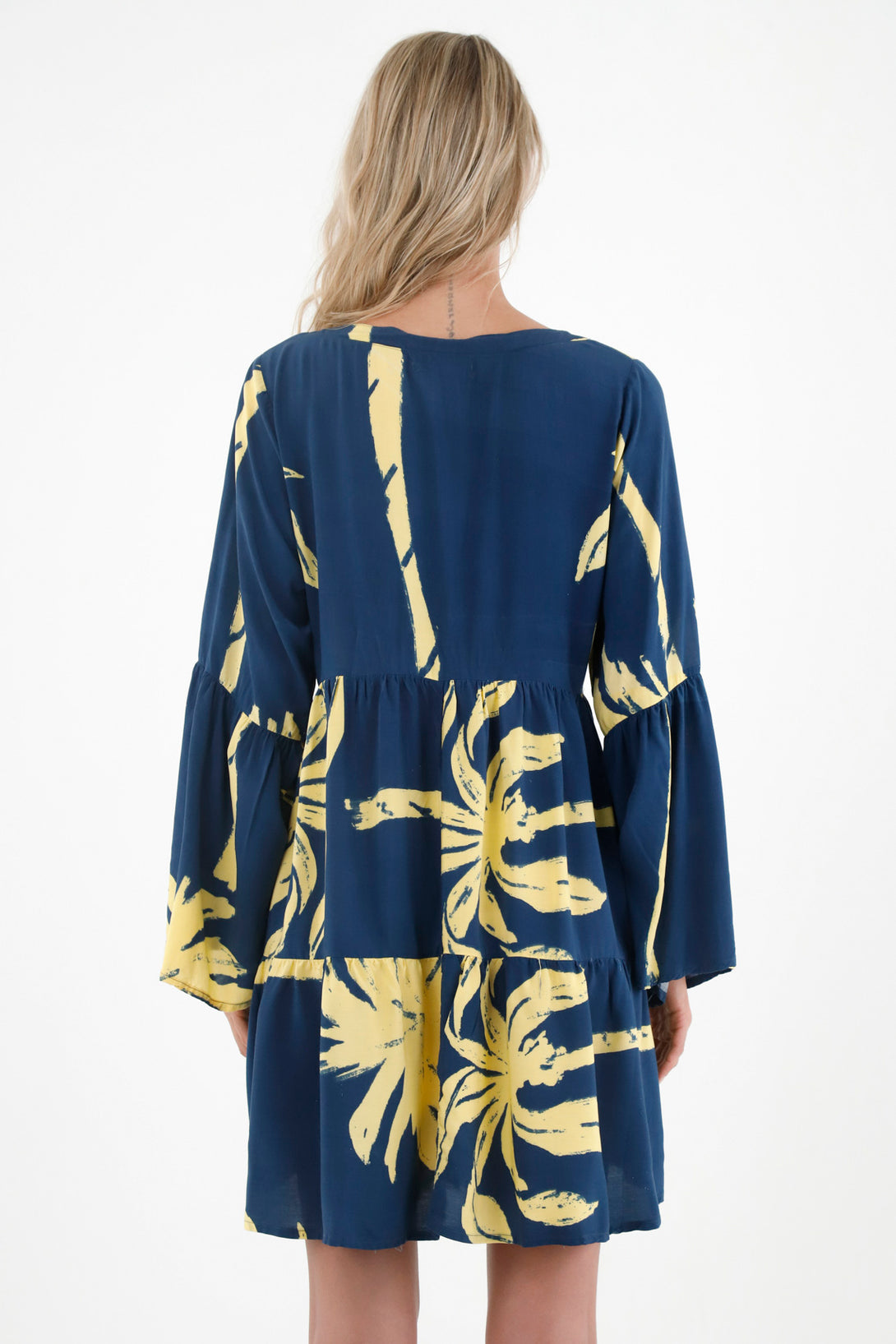 Women's V-Neck Printed Dress