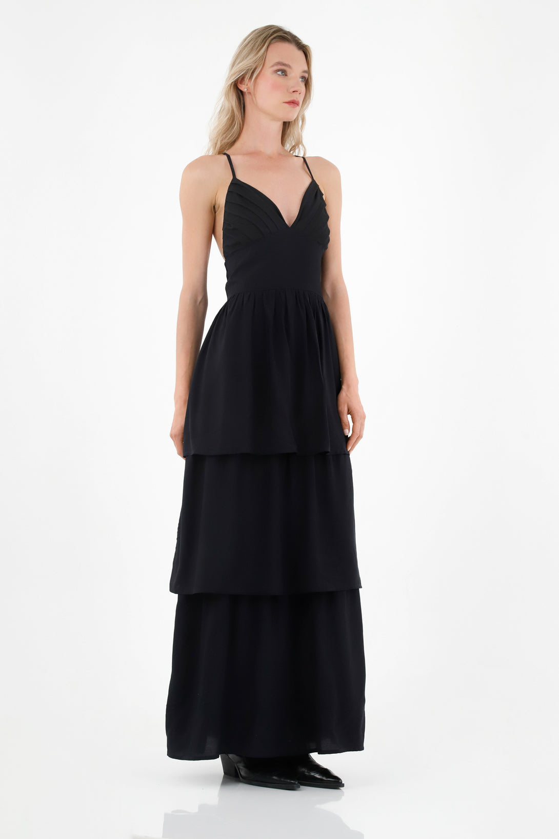 Vestido negro con boleros para mujer