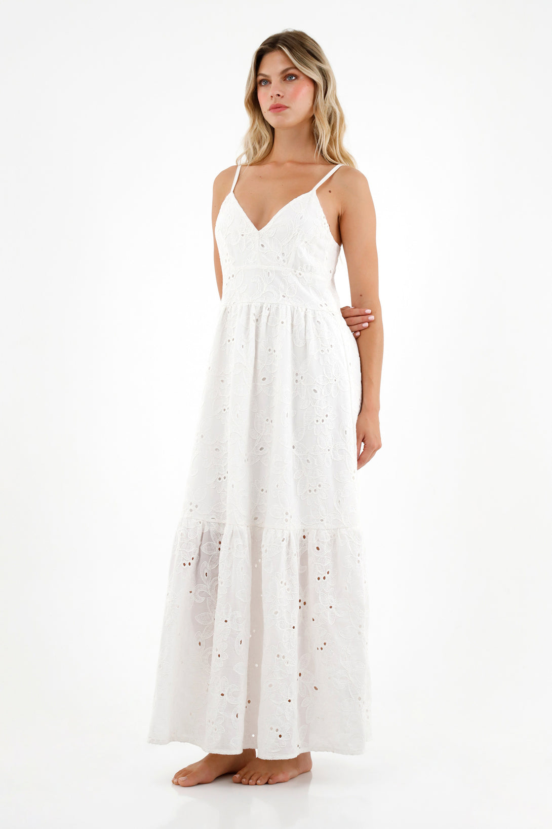 Women's White Eyelet Dress