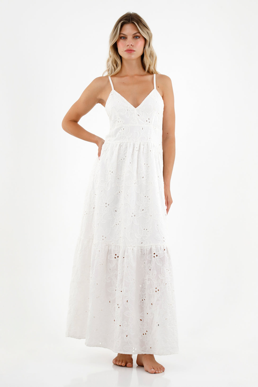 Women's White Eyelet Dress