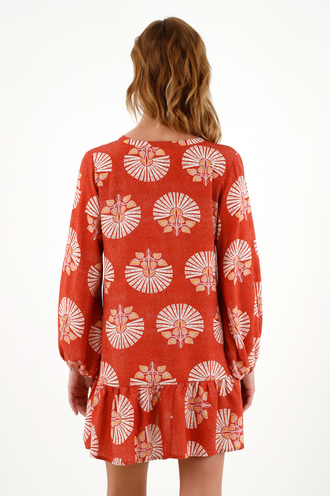 Women's Long Sleeve Printed Dress