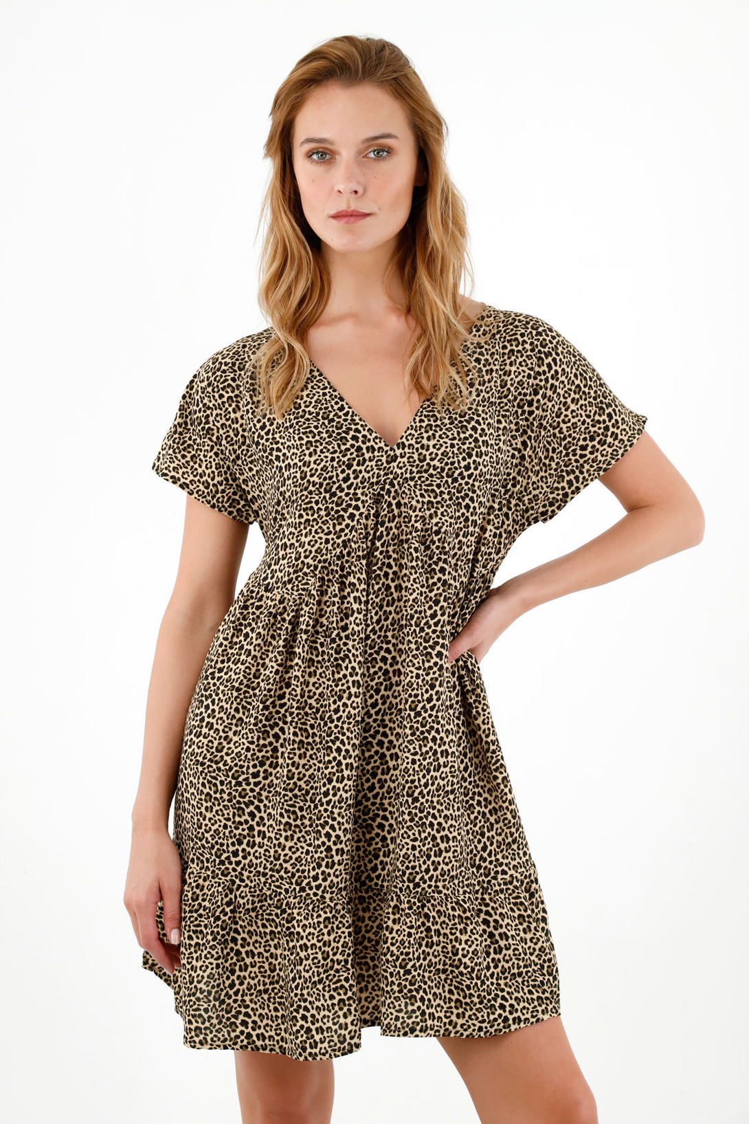 Women's Short-Sleeve Printed Dress